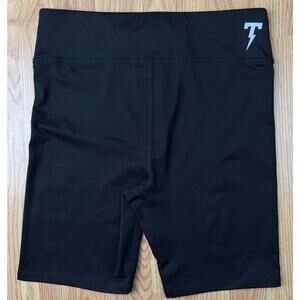 Tackma Size Medium High Rise Long Inseam Athletic Biker Shorts Black Activewear
